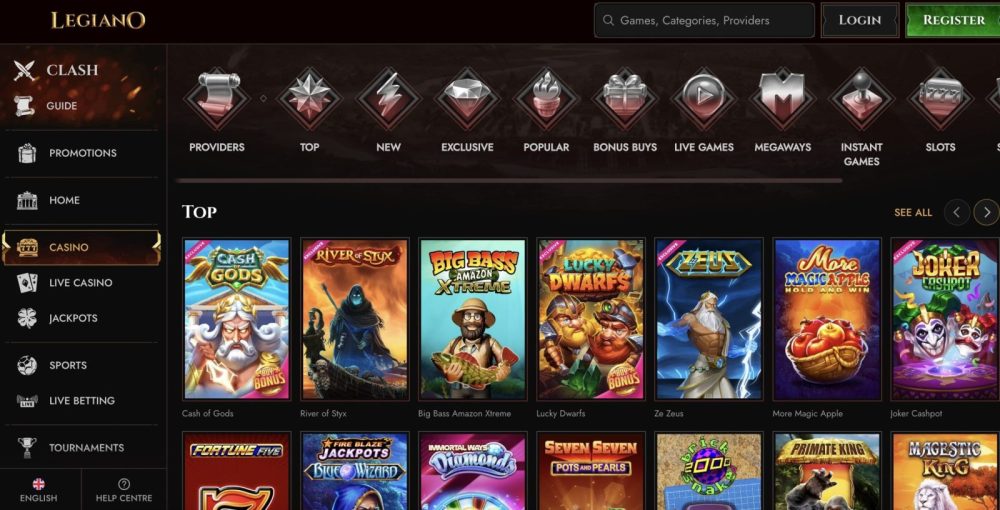 Kasyno Legiano: doskonałość gier i wsparcia